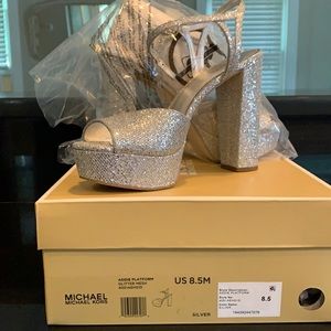 MICHAEL Michael Kors Addie Glitter Dress Sandals